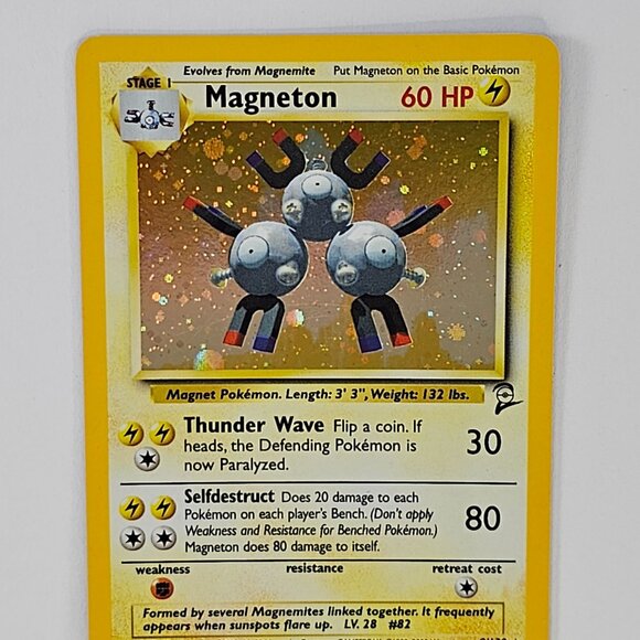 Magneton 9/130 Base Set 2 Holo Pokémon Card Lightly Played - Picture 4 of 8